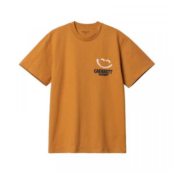 T-Shirts Carhartt Wip Carhartt Wip S/S Happy Script Cotton Ochre I031023.0W1 - Carhartt WIP à 45,00 € chez Hype