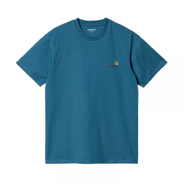 T-Shirts Carhartt Wip Carhartt Wip S/S American Script T-Shirt Amalfi I029956_1DS - Carhartt WIP à 39,00 € chez Hype