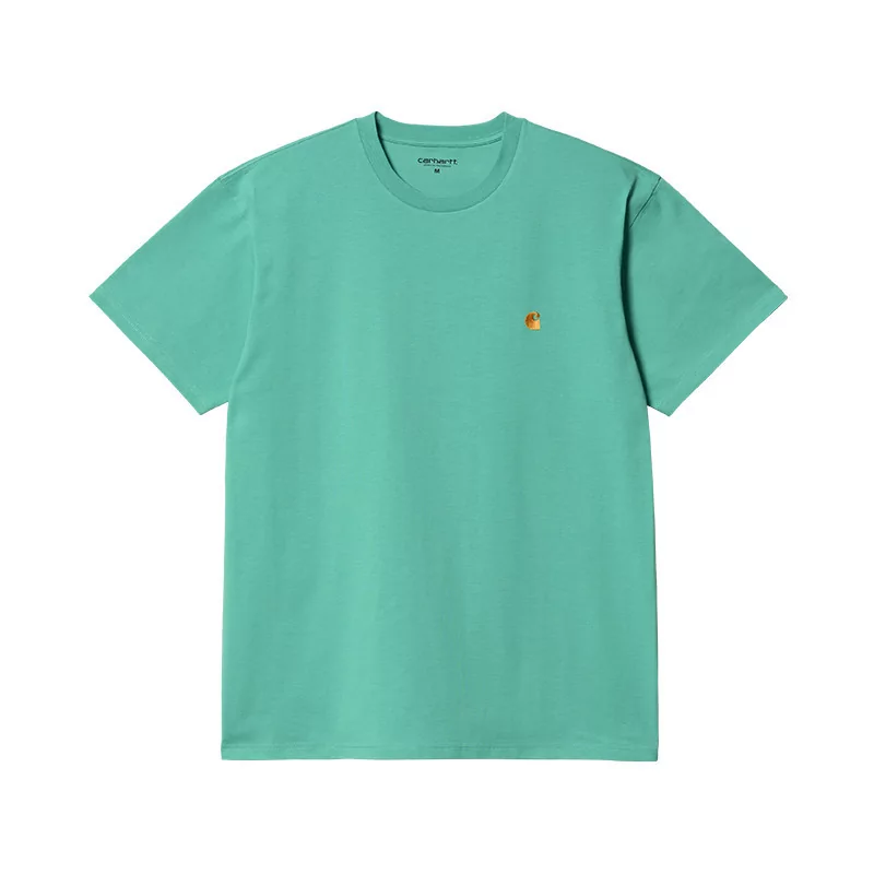 T-Shirts Carhartt Wip Carhartt Wip S/S Chase T-Shirt Aqua Green Gold I026391_1GS - Carhartt WIP à 39,00 € chez Hype