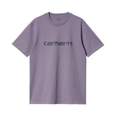 T-Shirts Carhartt Wip  Carhartt Wip S/S Script T-Shirt Glassy Purple Discovery Green I031047_1TF - Carhartt WIP  à  35,00 € c...