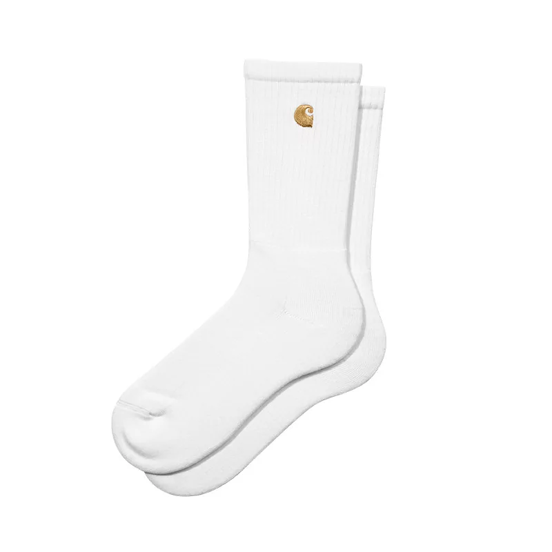 Acheter Carhartt Wip Chase Socks 81/17/2 % Cotton/Polyester/Lycra© White / Gold - Hype Shop en ligne Sneakers & Streetwear