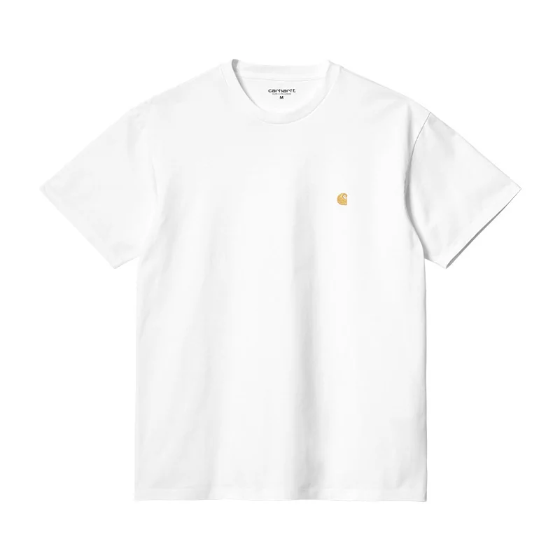 Acheter Carhartt Wip S/S Chase T-Shirt 100 % Cotton White / Gold - Hype Shop en ligne Sneakers & Streetwear